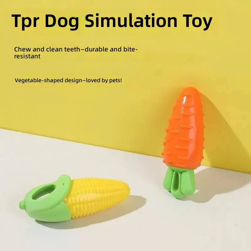 Corn Dog Stick - 2026 TPR Dog Toy Carrot Corn