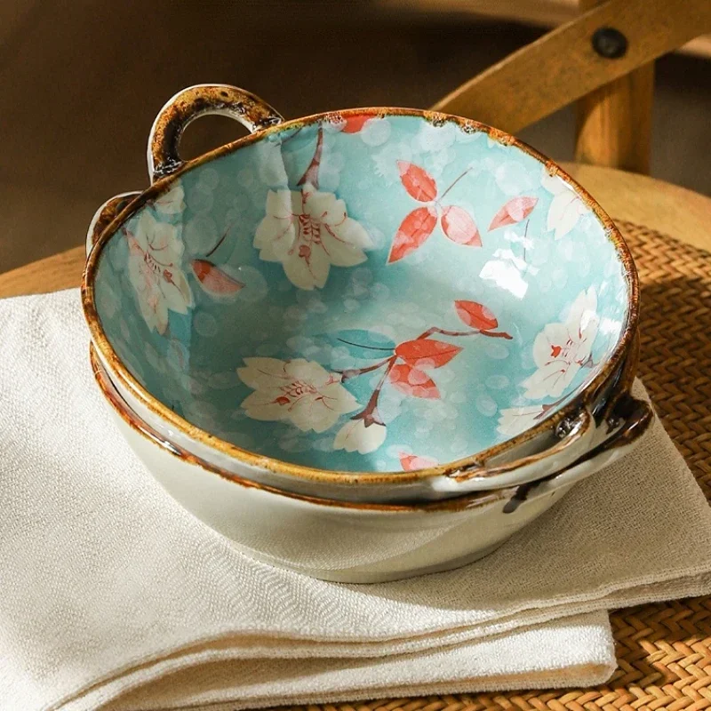 Dim Sum Basket - 7.5inch Japanese Household Noodle Bowl Ceramic