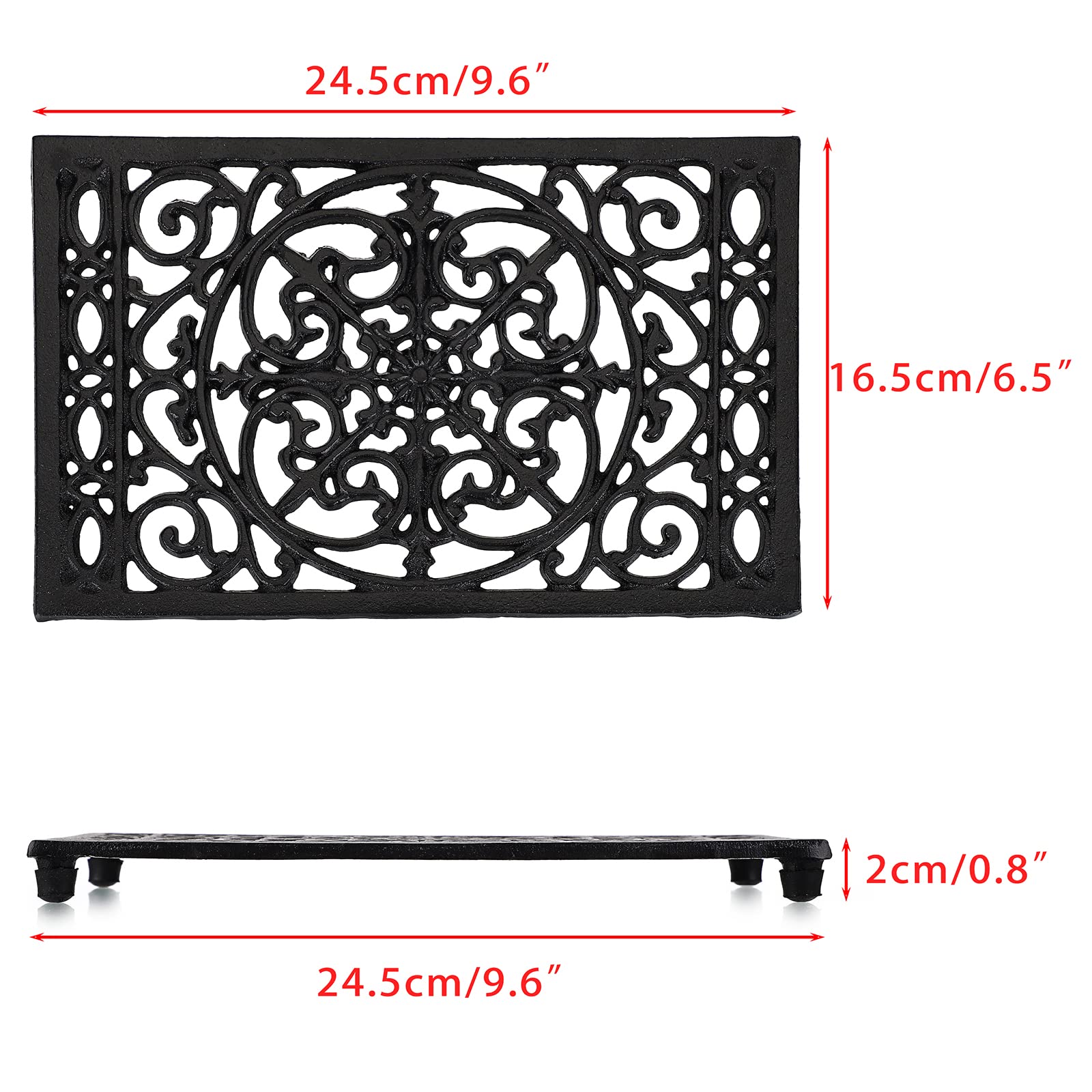Rectangle Cast Iron Trivet Hea - Cast Iron Corn ulasan dan harga