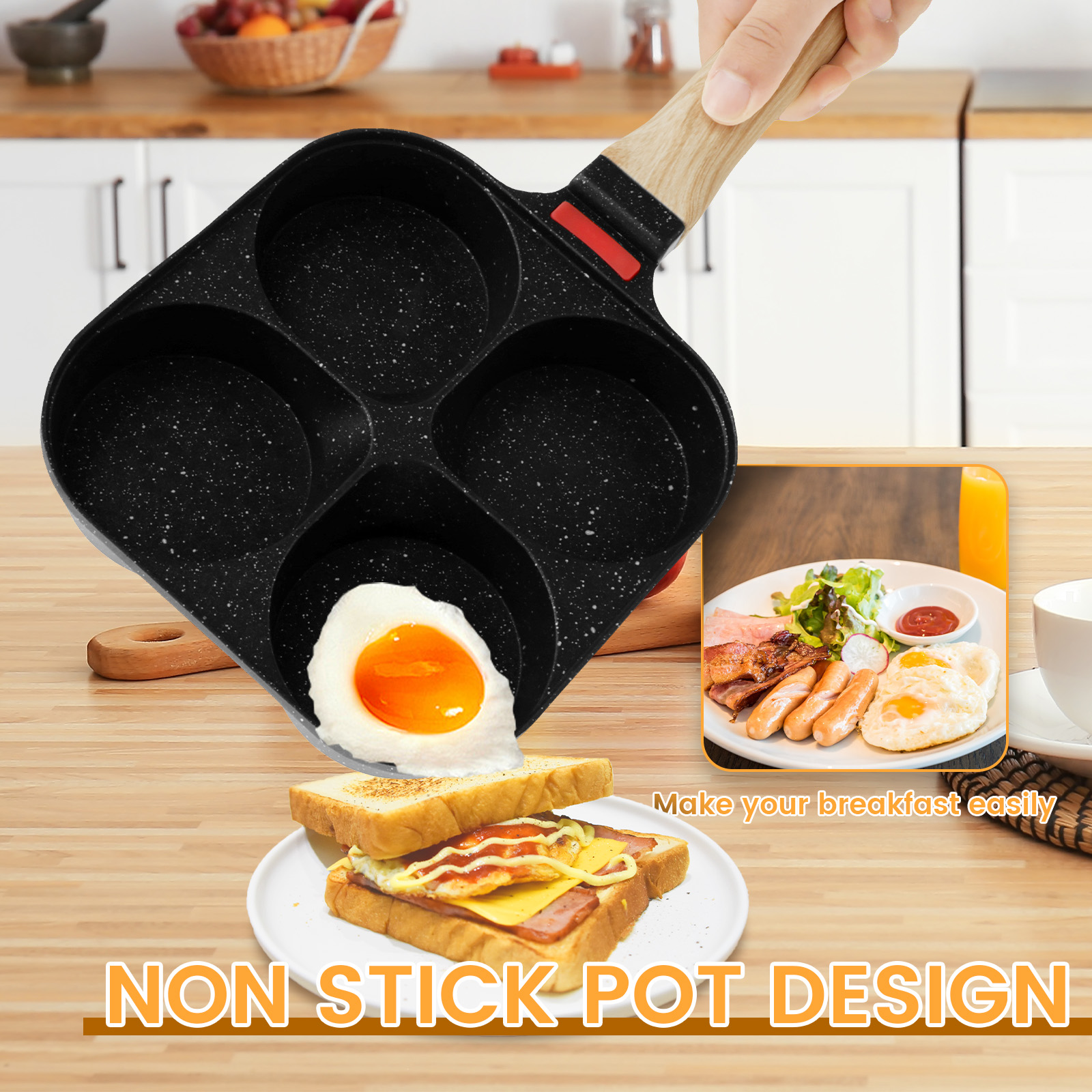 Egg Frying Pan Nonstick Pancak - Egg Waffle Pan ulasan dan harga