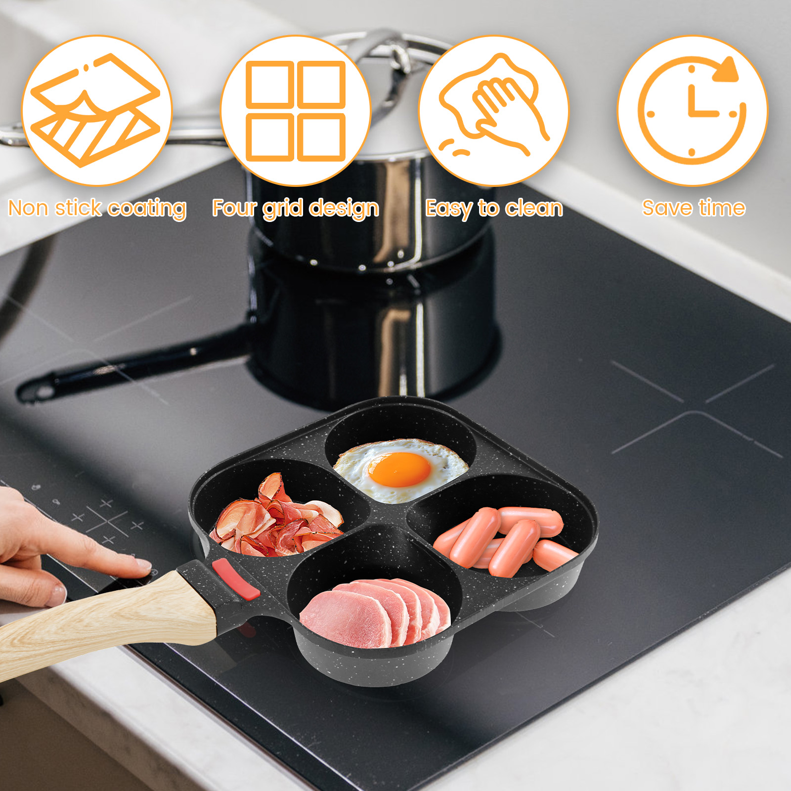 Egg Frying Pan Nonstick Pancak - Egg Waffle Pan ulasan dan harga