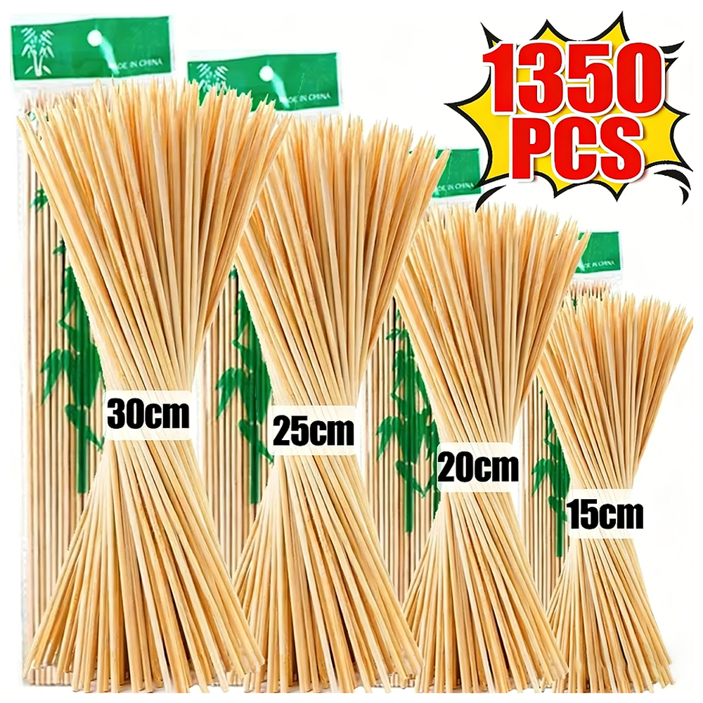1350/90Pcs Natural BBQ Skewers - Corn Dog Stick ulasan dan harga