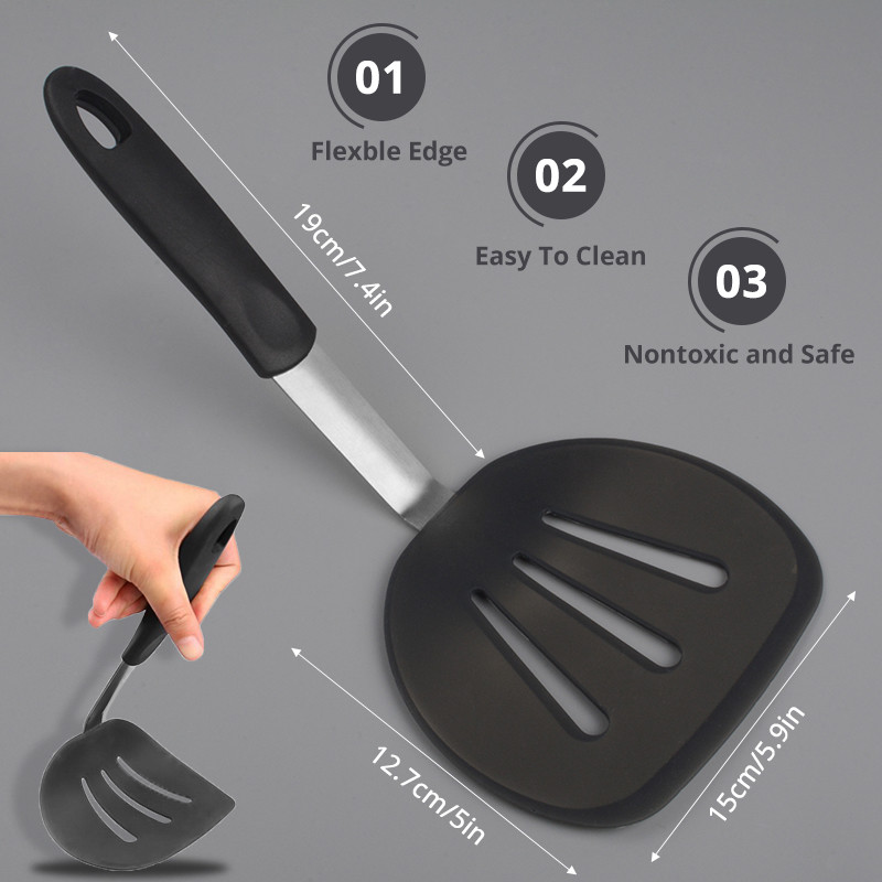Flexible Silicone Spatula Turn - Okonomiyaki Spatula ulasan dan harga
