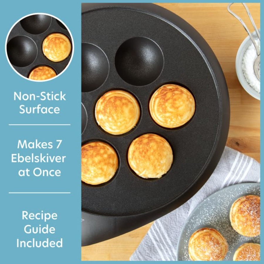 Ebelskiver Maker- Electric Non - Takoyaki Grill Plate ulasan dan harga