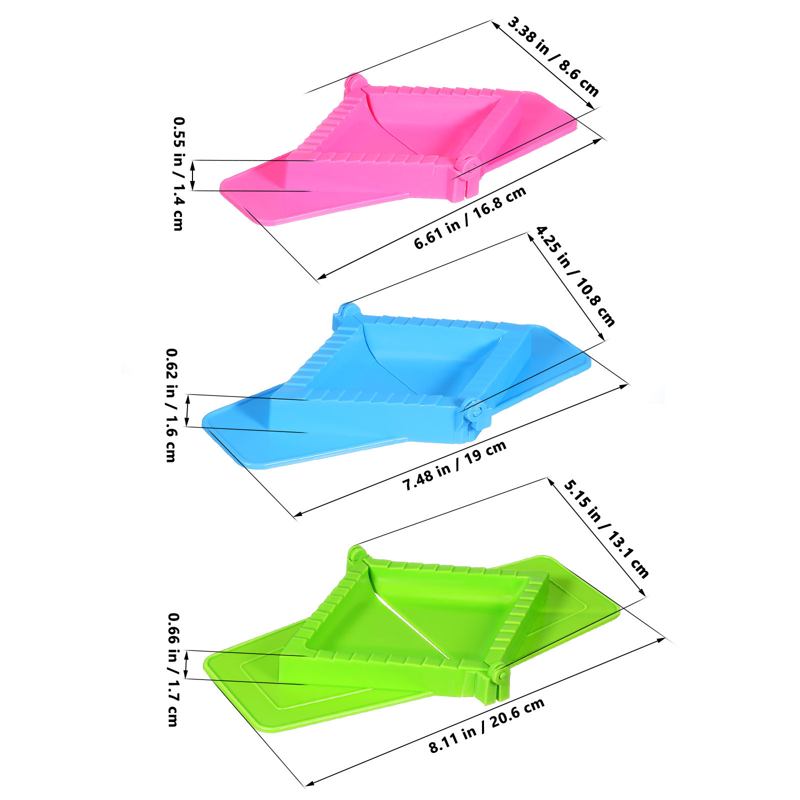 3Pcs Dumpling Mold Plastic Set - Dumpling Press Set ulasan dan harga