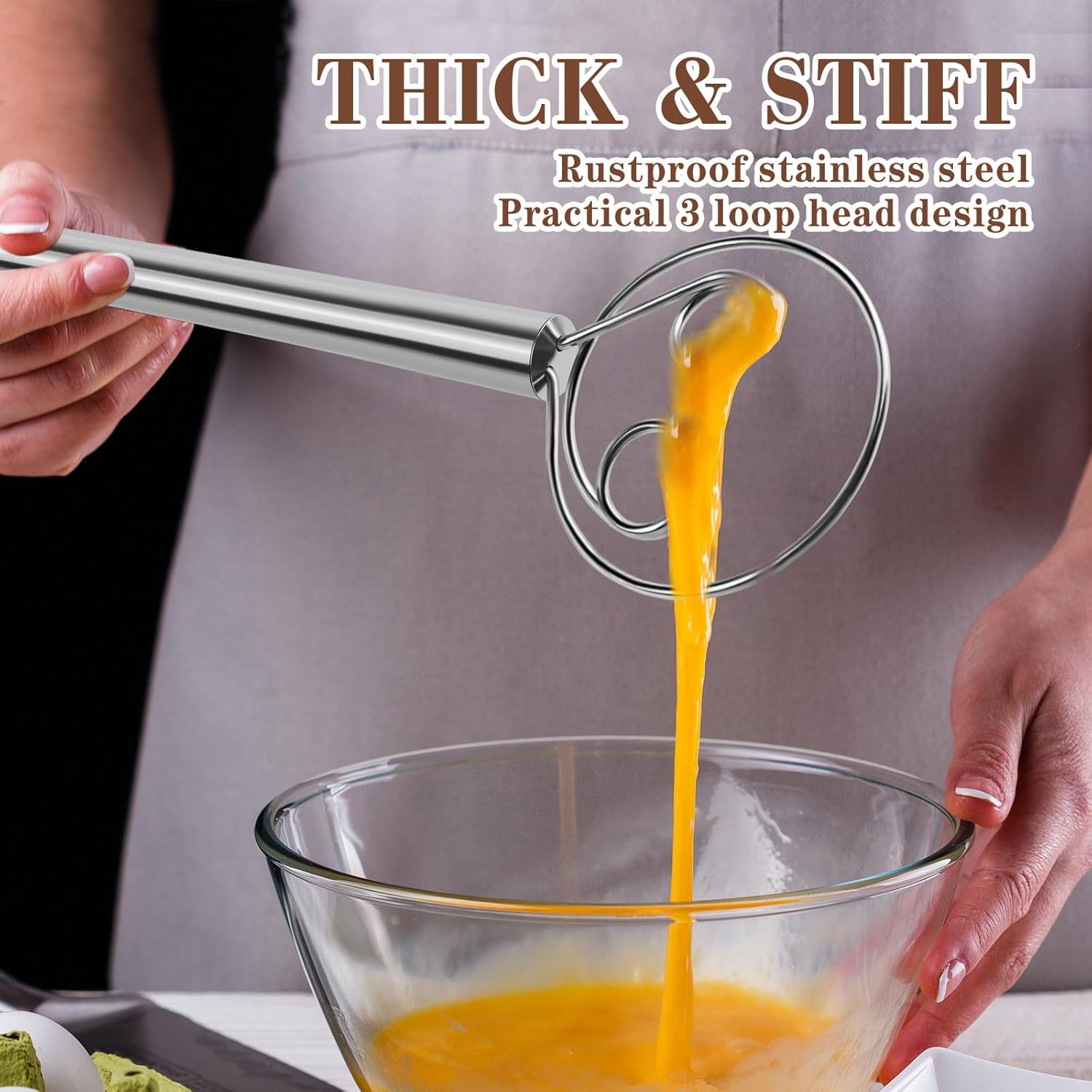 Danish Dough Whisk - Stainless - Danish Pancake Pan ulasan dan harga
