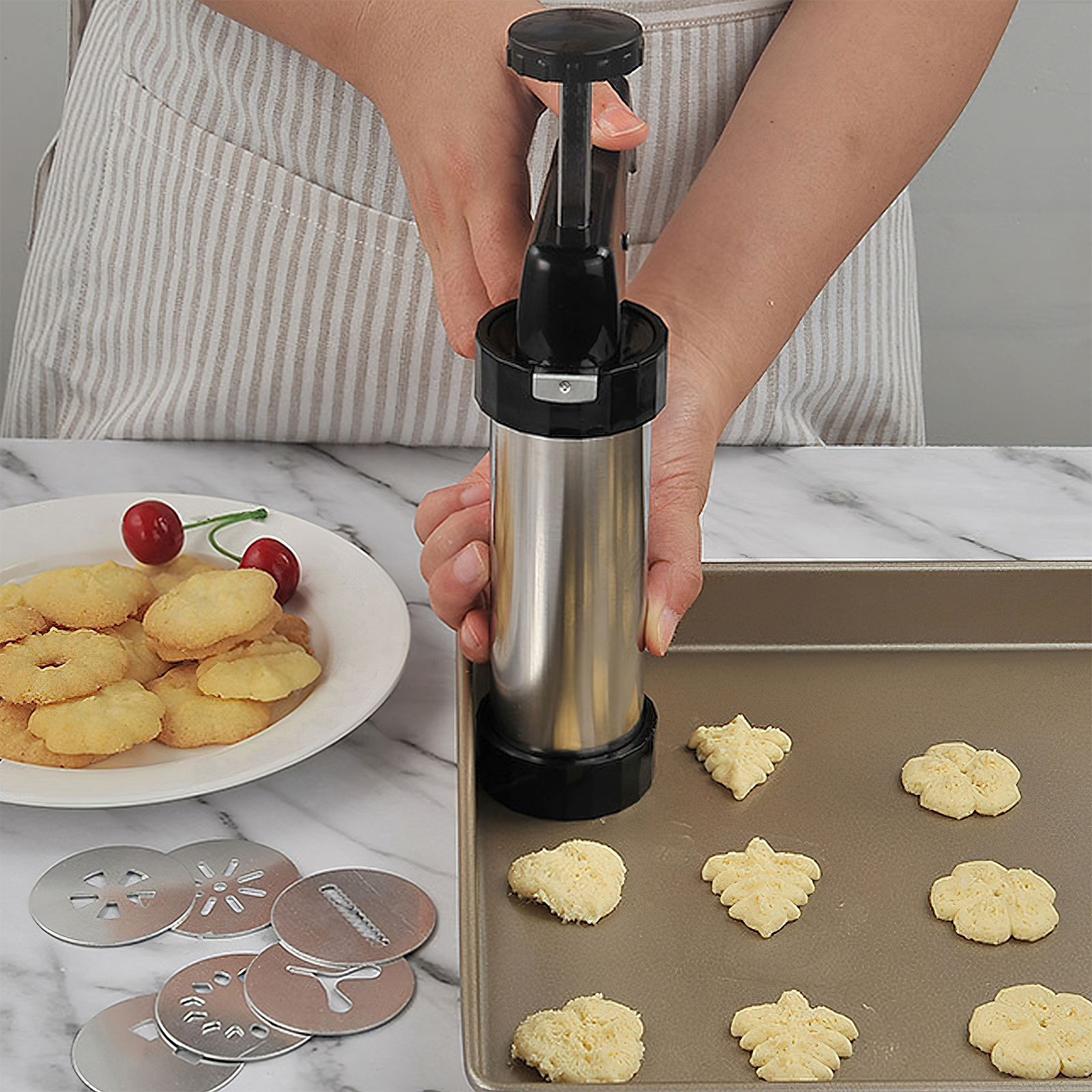 GMOX Cookie Press Gun and Tips - Churros Maker Gun ulasan dan harga
