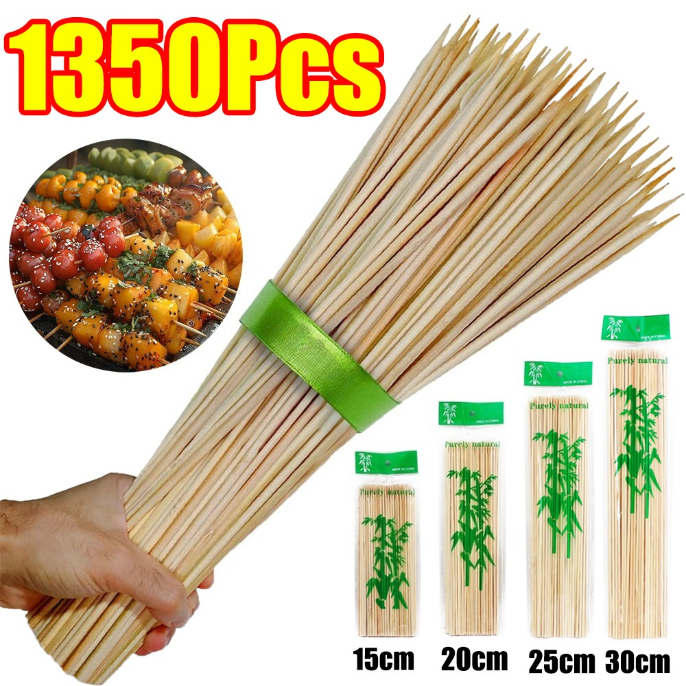 90-1350Pcs BBQ Bamboo Sticks D - Corn Dog Stick ulasan dan harga