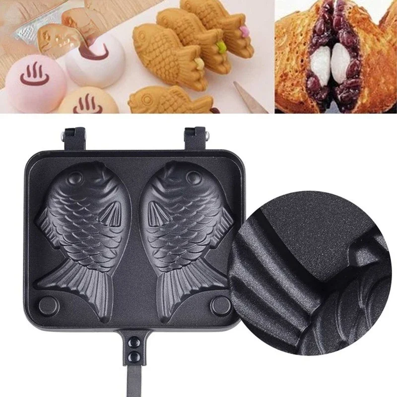 Kitchen Japanese Taiyaki Doubl - Egg Waffle Pan ulasan dan harga