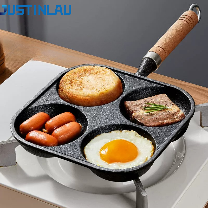JUSTINLAU 2/4-Hole Omelette Po - Egg Waffle Pan ulasan dan harga